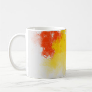 Watercolor stains paints summary coffee mug