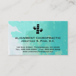Watercolor Standard Chiropractic Business Cards