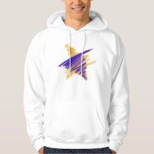 Watercolor Star of David Mens Hoodie