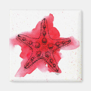 Watercolor Starfish Magnet