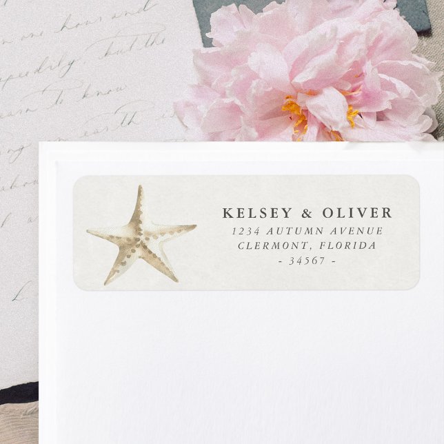Watercolor Starfish Sea Star Wedding Bride Groom (Creator Uploaded)