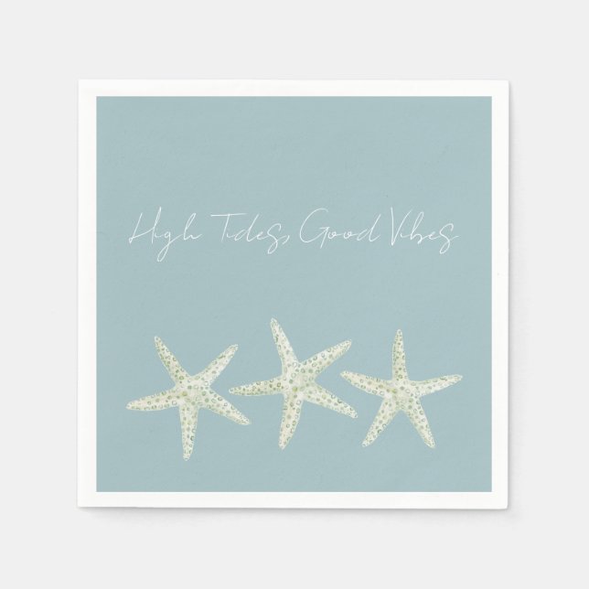 Watercolor Starfish Trio Napkin (Front)