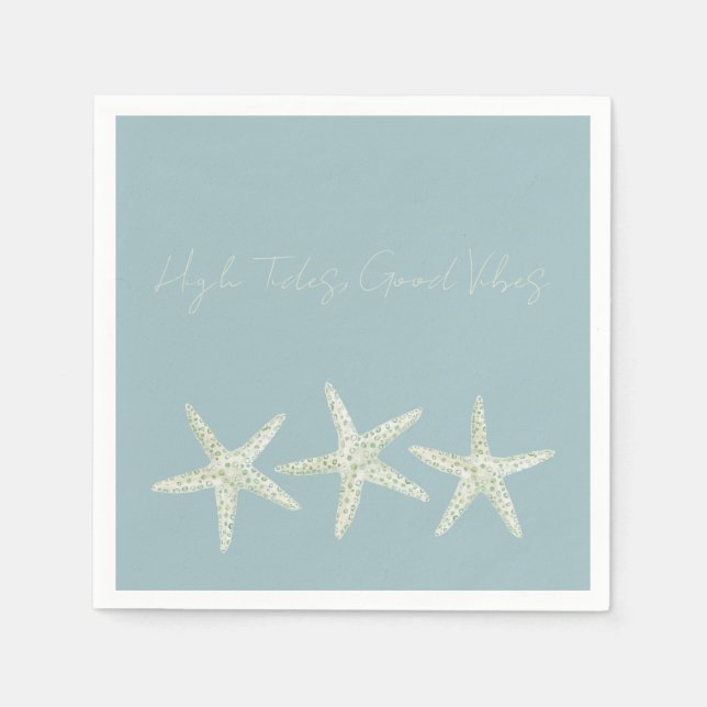 Watercolor Starfish Trio Napkin (Front)