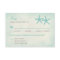 Watercolor Starfish Wedding RSVP/Response Card