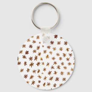 Watercolor stars - amber keychain