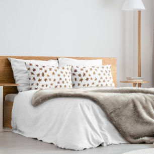 Watercolor stars - amber pillowcase