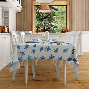 Watercolor stars - blue tablecloth