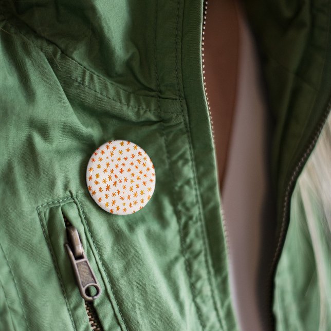 Watercolor stars - orange 3 inch round button (Creator Uploaded)