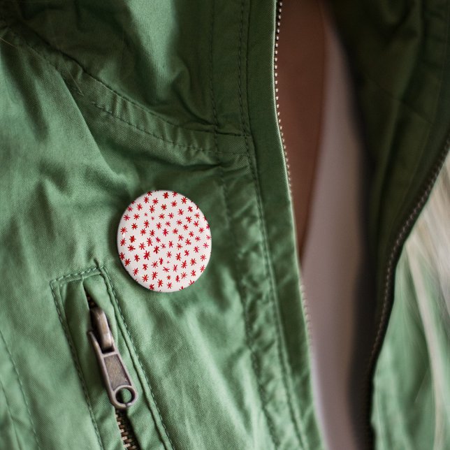 Watercolor stars - red 3 inch round button (Creator Uploaded)