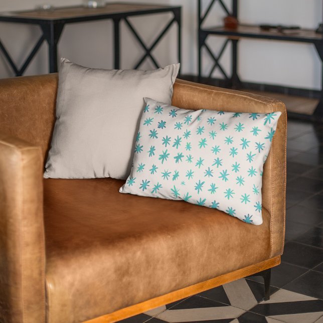 Watercolor stars - turquoise accent pillow (Creator Uploaded)