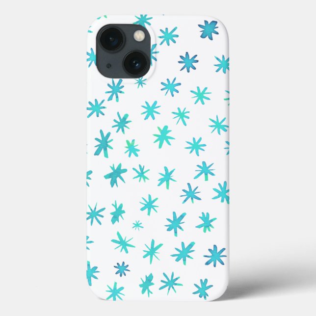 Watercolor stars - turquoise Case-Mate iPhone case (Back)