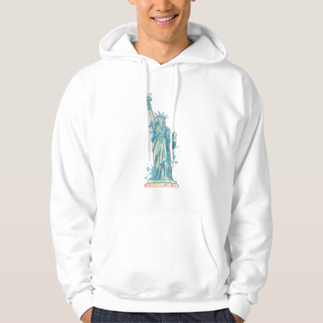WATERCOLOR STATUE OF LIBERTY HOODIE (Front)