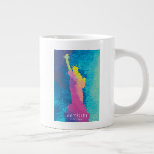 Watercolor Statue of Liberty Large Coffee Mug