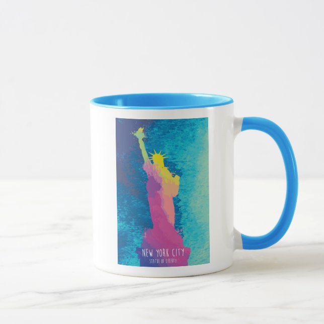 Watercolor Statue of Liberty Mug (Right)