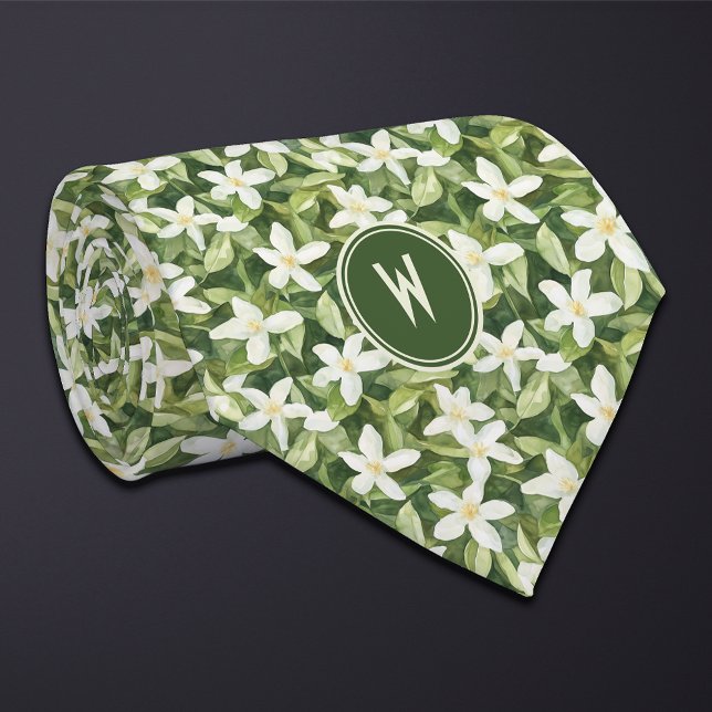 Watercolor Stephanotis Floral  Tie (Creator Uploaded)