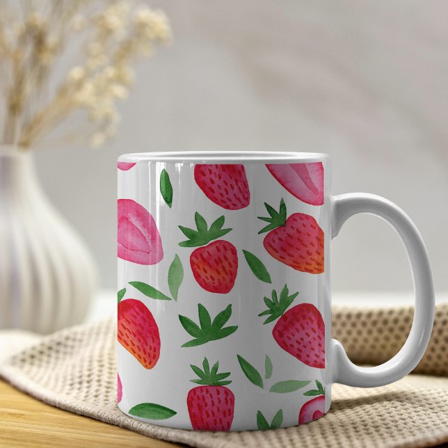 Watercolor strawberries coffee mug (Creator Uploaded)