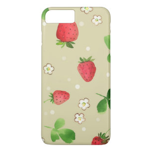 Watercolor strawberries pattern Case-Mate iPhone case