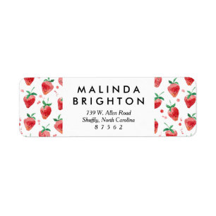 Watercolor Strawberries Pink & Red Painted Berries