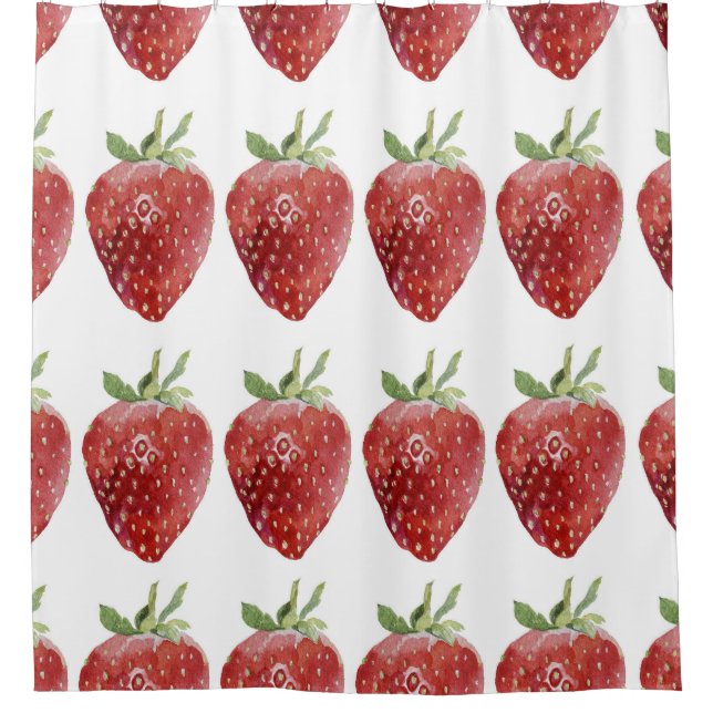 Watercolor strawberries: seamless pattern (Front)