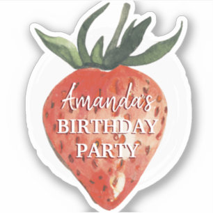 Watercolor Strawberry Berry First Scrapbook 