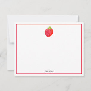 Watercolor Strawberry Card