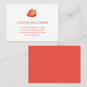 Watercolor Strawberry Enclosure Card