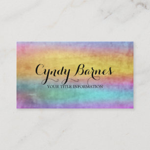 Watercolor Streaks Business Card