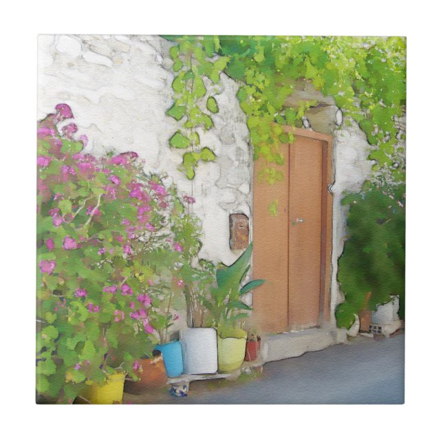 Watercolor street view tile (Front)