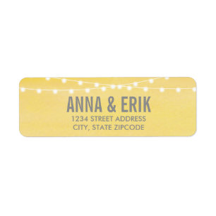 Watercolor String Lights Wedding