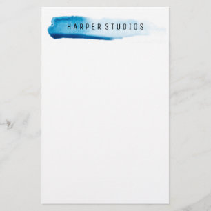 Watercolor Stripe Business Stationery