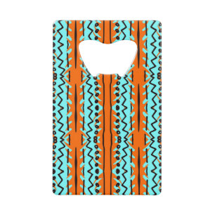 Watercolor stripes, bright colourful pattern. credit card bottle opener