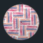 Watercolor Stripes Brush Strokes Pattern Dartboard<br><div class="desc">Designed by Dream Big Digital Design</div>