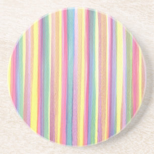Watercolor Stripes Coaster