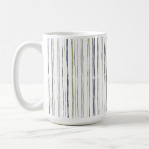 Watercolor Stripes Coffee Mug   15 oz   Ceramic