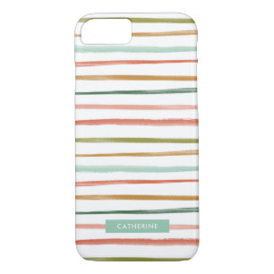 Watercolor Stripes Custom Name Case-Mate iPhone Case