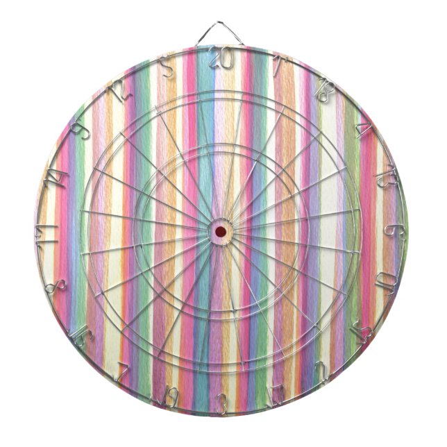 Watercolor Stripes Dartboard (Front)