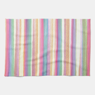 Watercolor Stripes Kitchen Towel