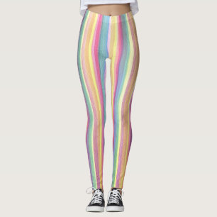 Watercolor Stripes Leggings