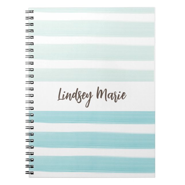 Watercolor Stripes Notebook (Front)