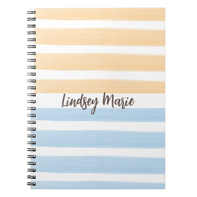 Watercolor Stripes Notebook (Front)