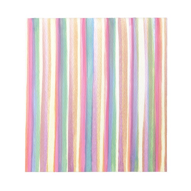 Watercolor Stripes Notepad (Front)