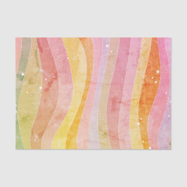 Watercolor Stripes Tissue Paper (Front)