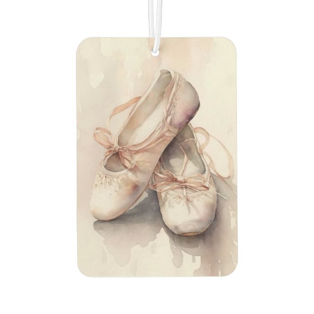 Watercolor Style Ballet Shoes Air Freshener (Back)