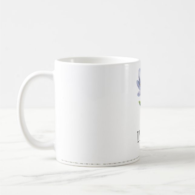 Watercolor-style floral design mug (Left)