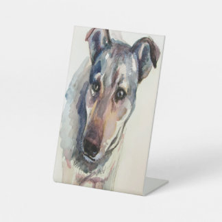 Watercolor style pedestal sign