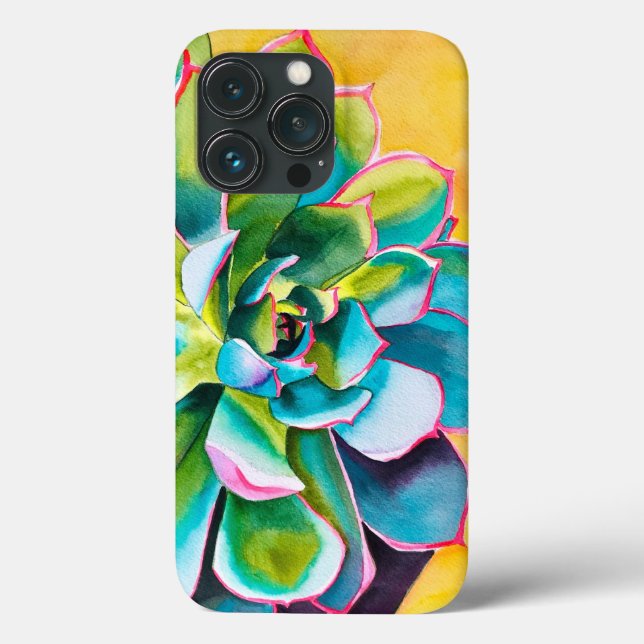 Watercolor succulent botanical Case-Mate iPhone case (Back)