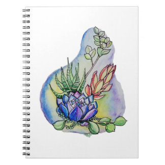 Watercolor Succulent Bouquet Illustration Notebook