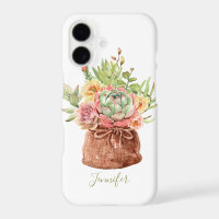 Watercolor Succulent Floral Botanical Personalized