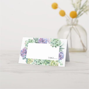 Watercolor Succulent Name Place Cards