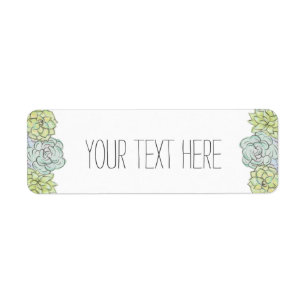 Watercolor Succulent Shabby Chic Bohemian Floral